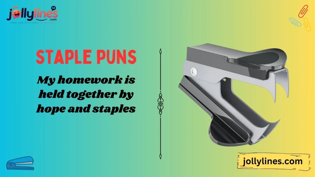 School Staple Puns